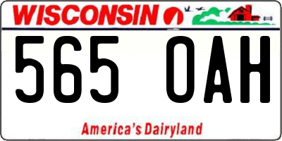 WI license plate 565OAH
