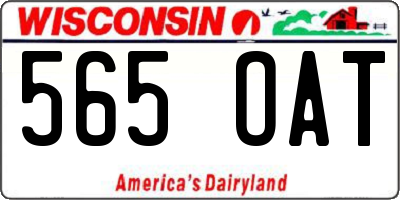 WI license plate 565OAT