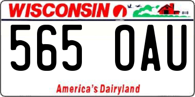 WI license plate 565OAU