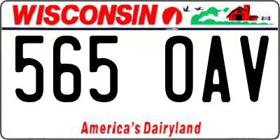 WI license plate 565OAV