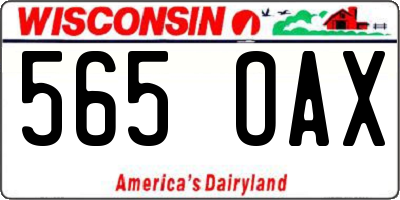 WI license plate 565OAX