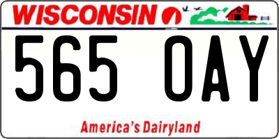 WI license plate 565OAY