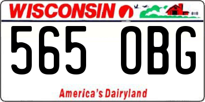 WI license plate 565OBG