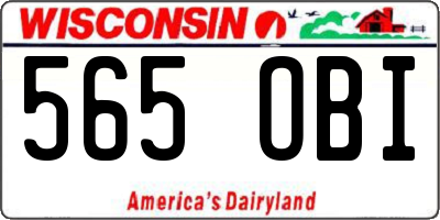 WI license plate 565OBI