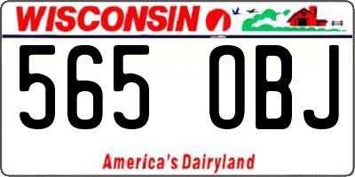 WI license plate 565OBJ