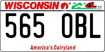WI license plate 565OBL
