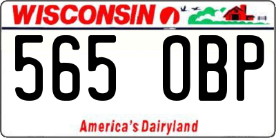 WI license plate 565OBP