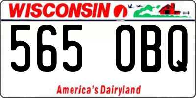 WI license plate 565OBQ