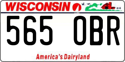 WI license plate 565OBR