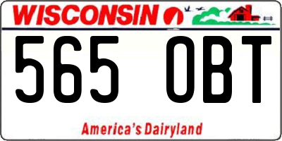 WI license plate 565OBT