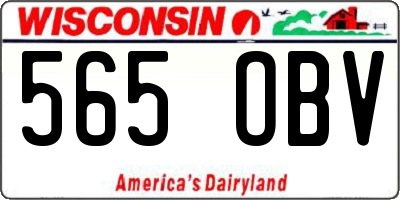 WI license plate 565OBV