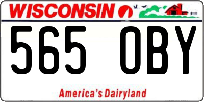 WI license plate 565OBY