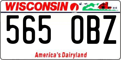 WI license plate 565OBZ