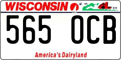 WI license plate 565OCB