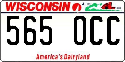 WI license plate 565OCC