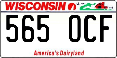 WI license plate 565OCF