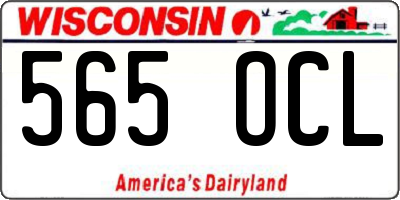 WI license plate 565OCL