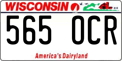 WI license plate 565OCR