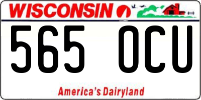 WI license plate 565OCU