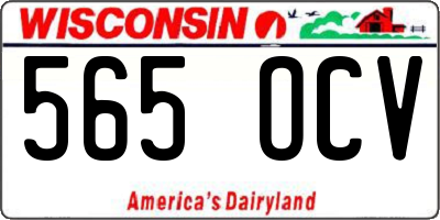 WI license plate 565OCV