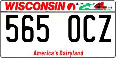 WI license plate 565OCZ
