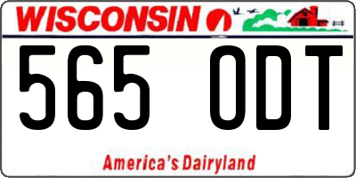 WI license plate 565ODT