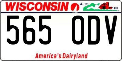 WI license plate 565ODV