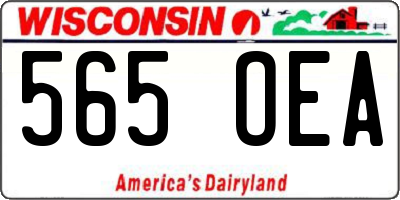 WI license plate 565OEA