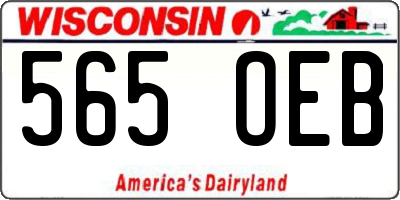 WI license plate 565OEB