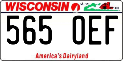 WI license plate 565OEF