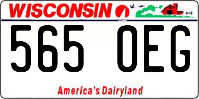 WI license plate 565OEG
