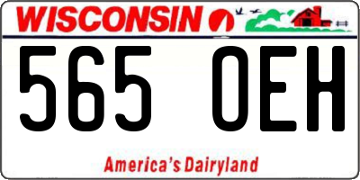 WI license plate 565OEH