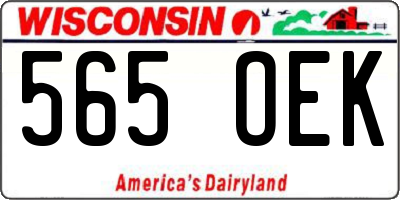 WI license plate 565OEK