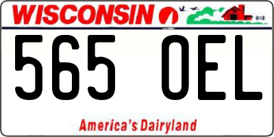 WI license plate 565OEL