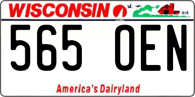 WI license plate 565OEN