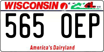 WI license plate 565OEP