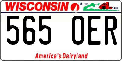 WI license plate 565OER