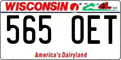 WI license plate 565OET