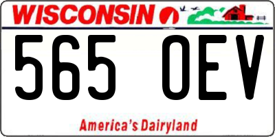 WI license plate 565OEV