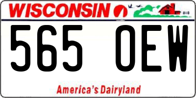 WI license plate 565OEW