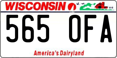 WI license plate 565OFA