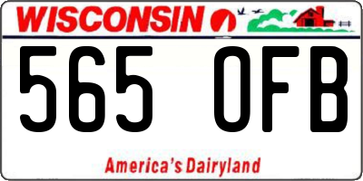 WI license plate 565OFB