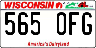 WI license plate 565OFG