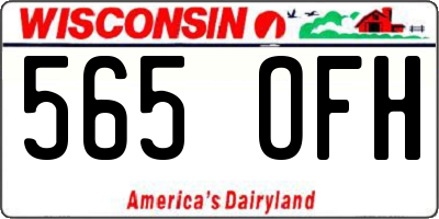 WI license plate 565OFH
