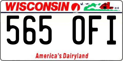 WI license plate 565OFI