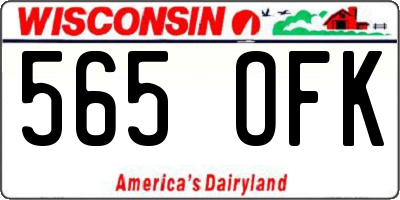 WI license plate 565OFK