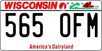 WI license plate 565OFM