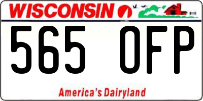 WI license plate 565OFP