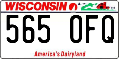 WI license plate 565OFQ