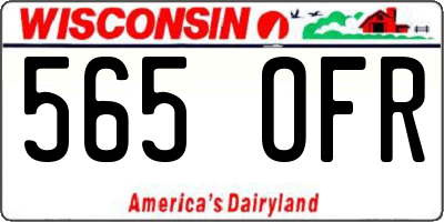 WI license plate 565OFR